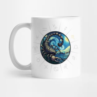 ZODIAC Scorpio - Astrological SCORPIO - SCORPIO - ZODIAC sign - Van Gogh style - 5 Mug